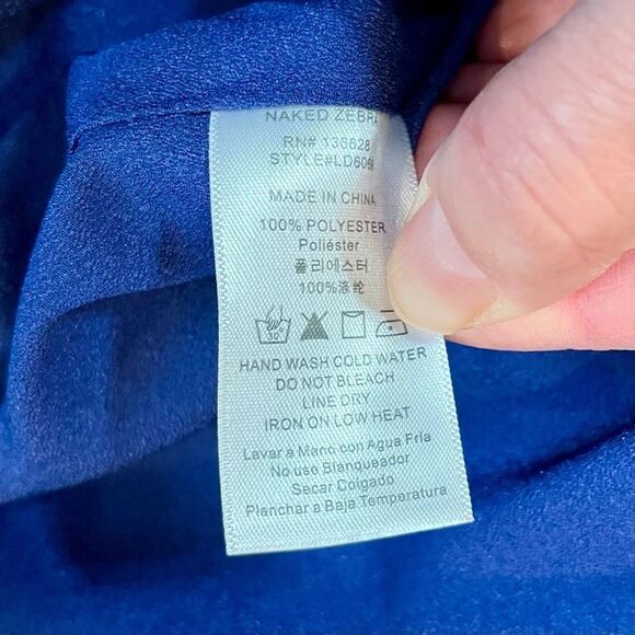 Naked Zebra Blue Tank Tie Waist Mini Dress - Picture 11 of 11